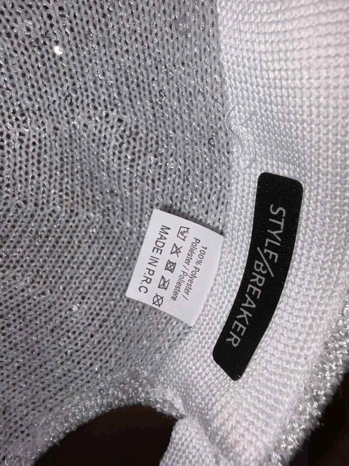 Witte dames pet met strass steentjes – photo 8